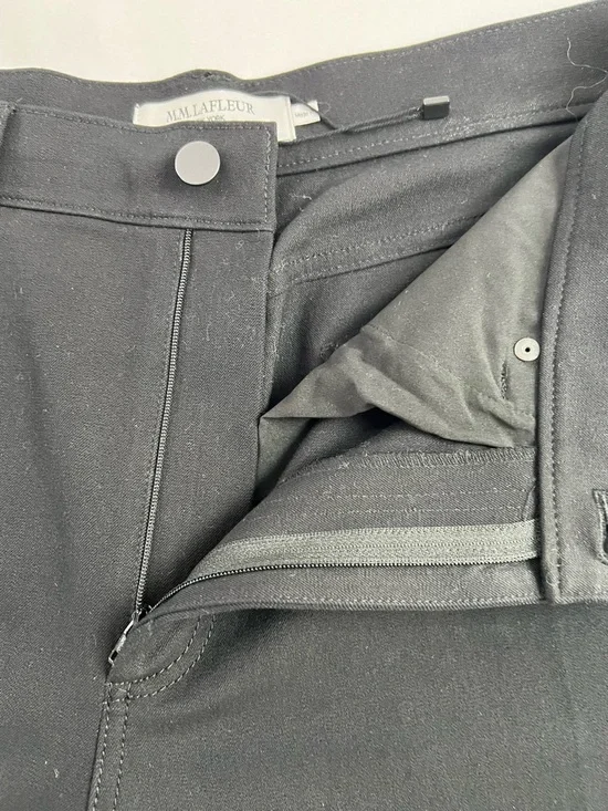 M.M. LaFleur Black Cotton & Elastane Blend High Rise Five Pocket Denim Pant - Picture 15 of 16